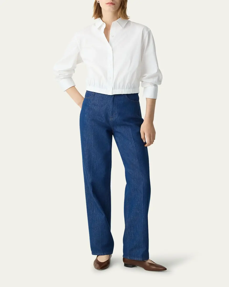 Theory Fixed-Sleeve Poplin Top | Thumbnail 2
