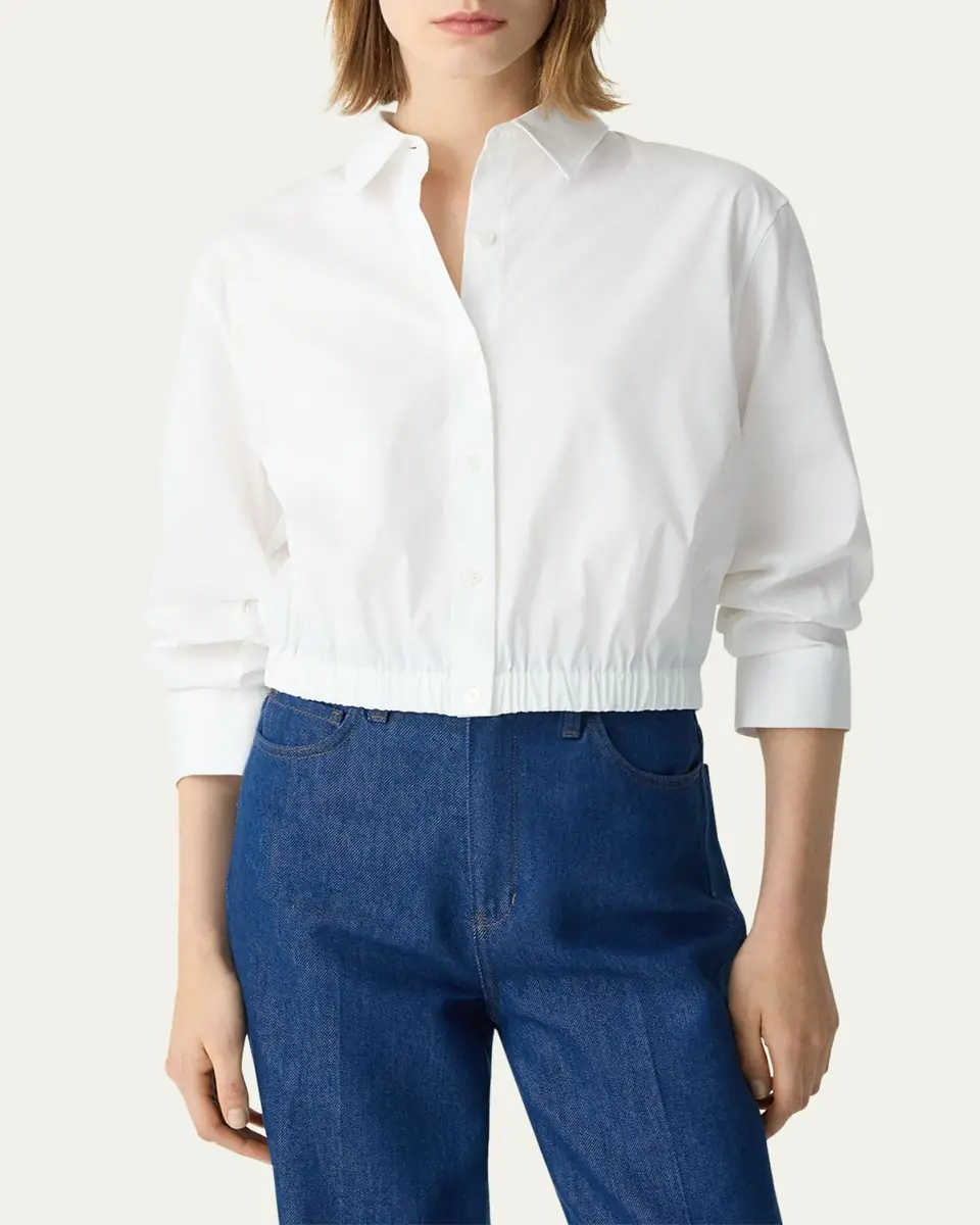 Theory Fixed-Sleeve Poplin Top | Thumbnail 4