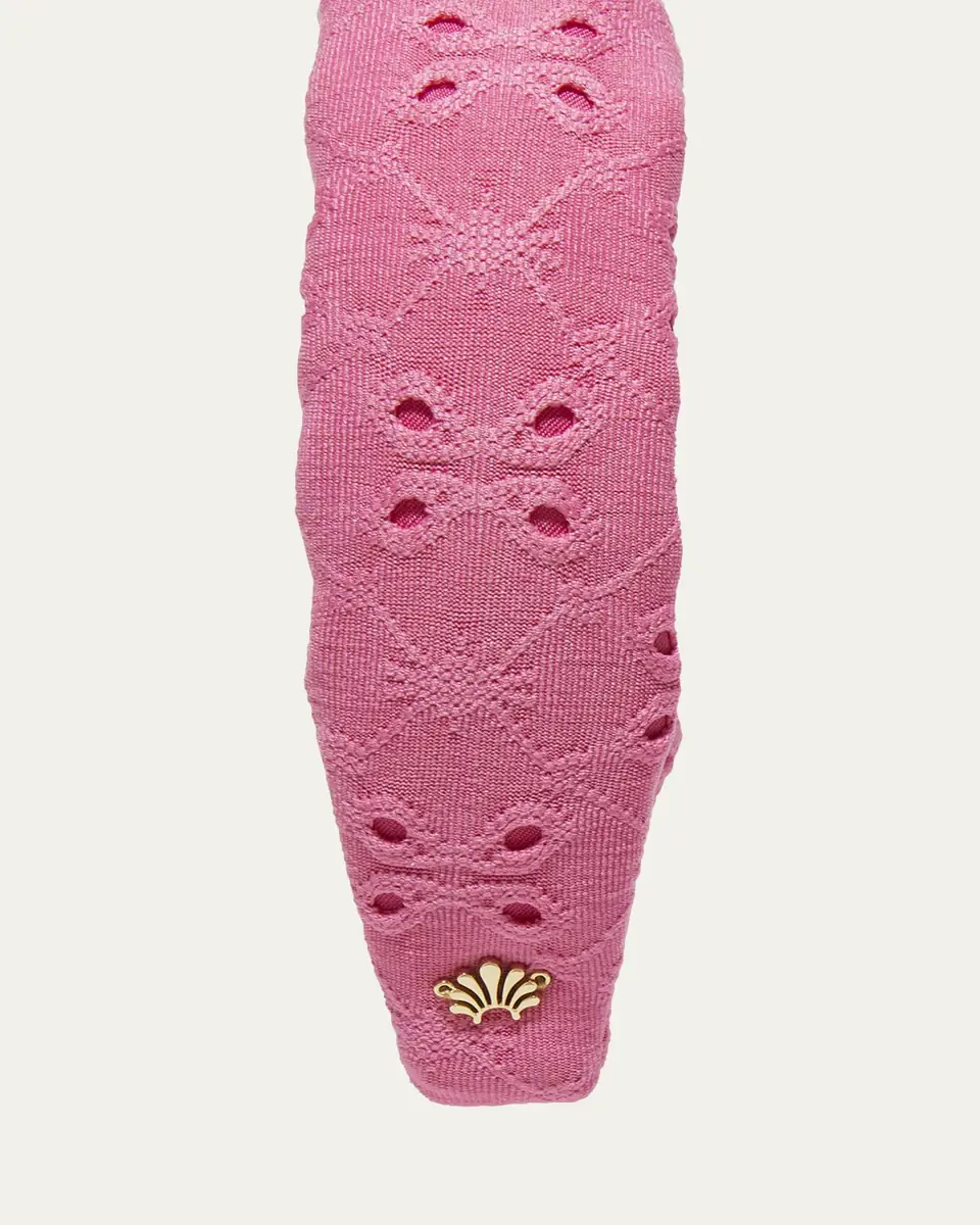 Lele Sadoughi Knotted Eyelet Slim Headband | Thumbnail 2
