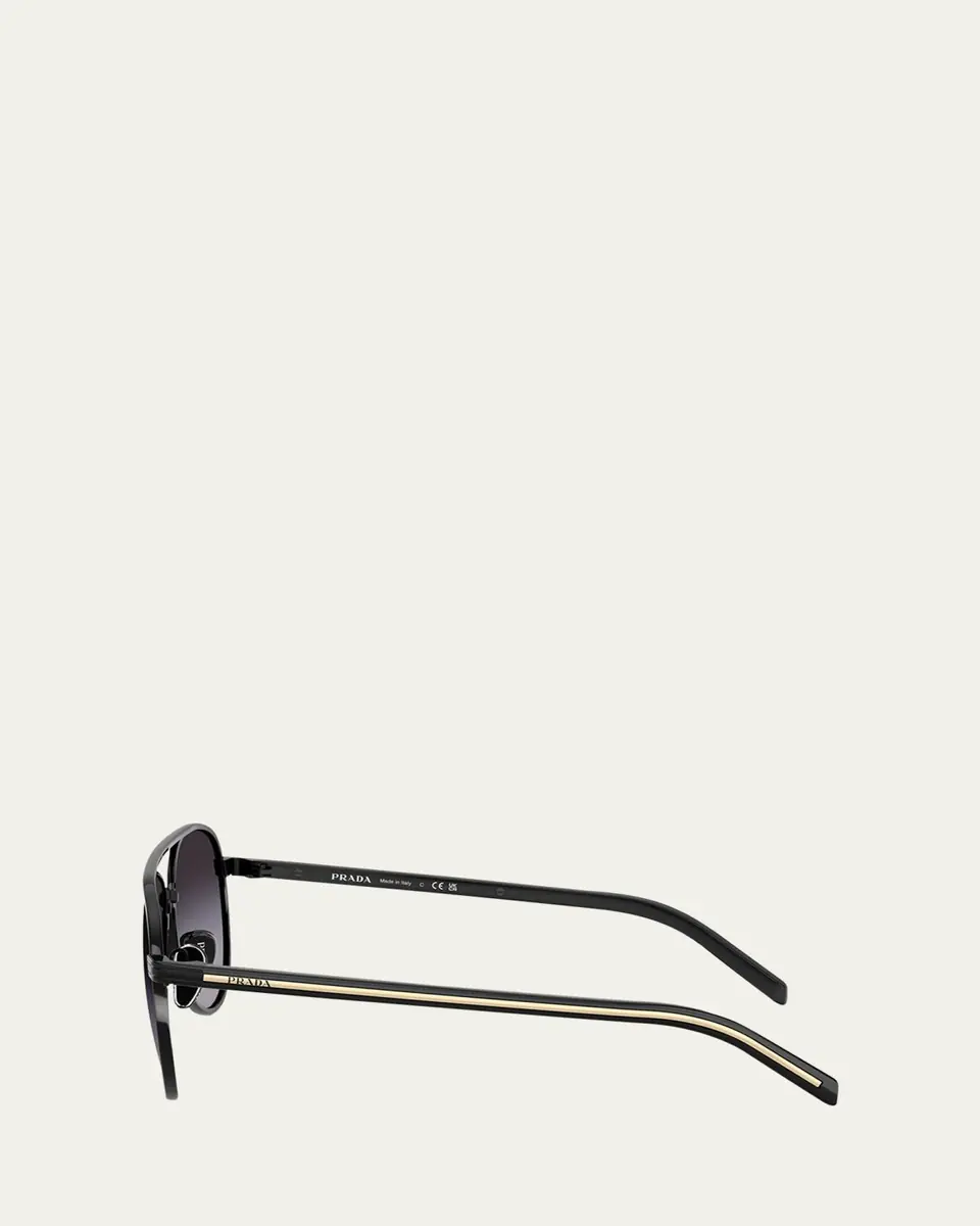 Prada PR B57S Aviator Steel Sunglasses | Thumbnail 3