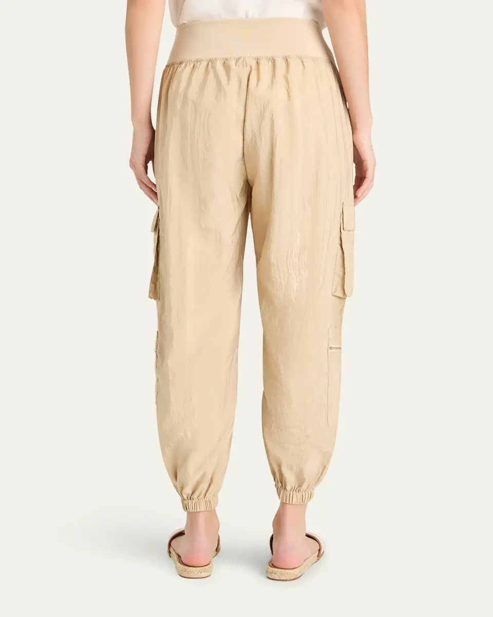Cinq à Sept Genevive Satin Cargo Jogger Pants | Thumbnail 3