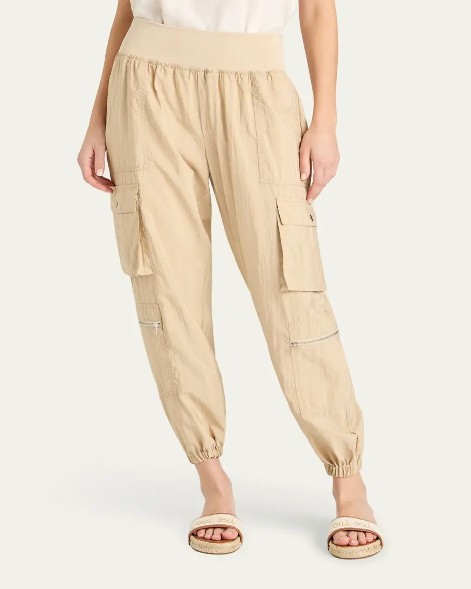 Cinq à Sept Genevive Satin Cargo Jogger Pants | Thumbnail 4