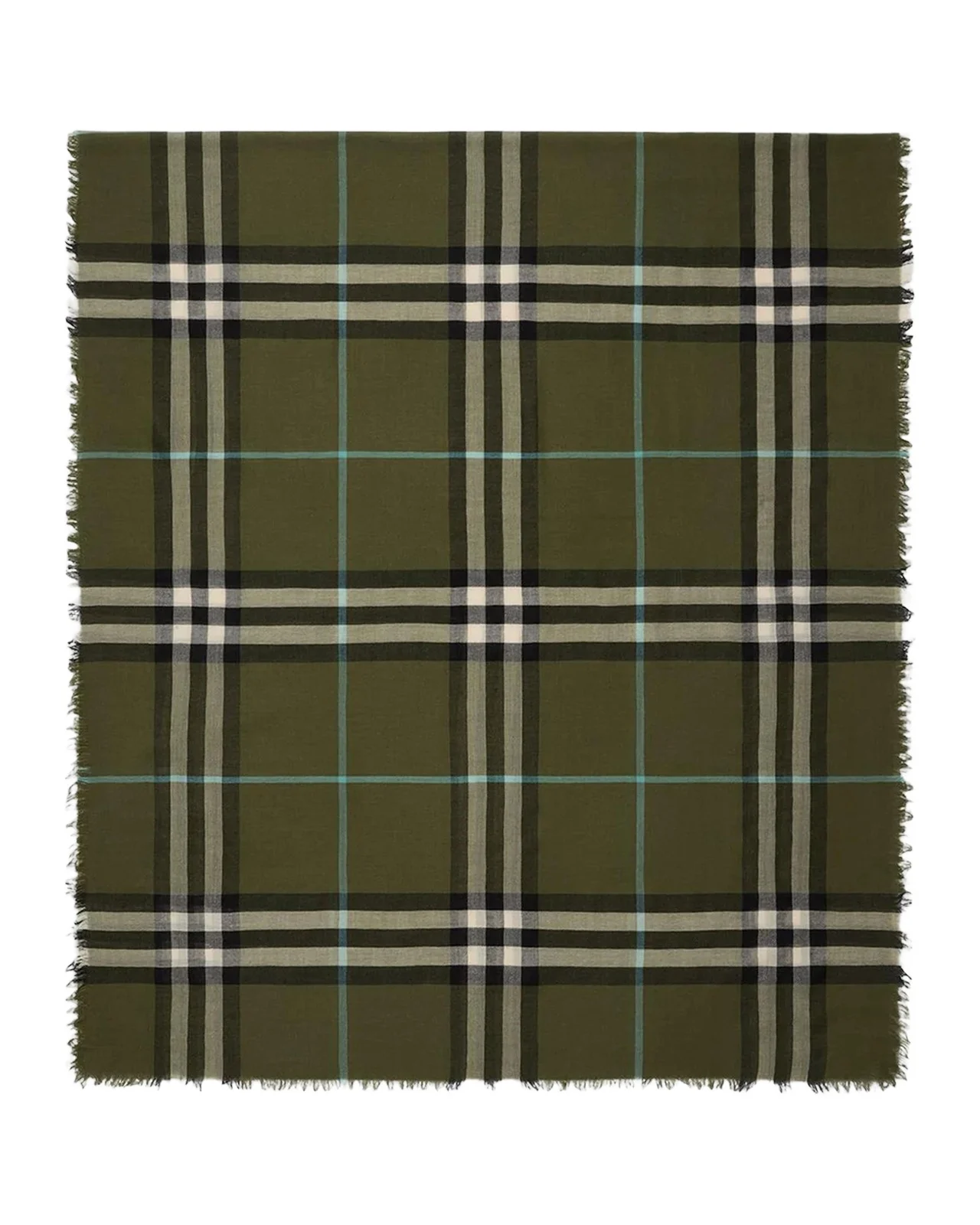 Wide Check Wool Scarf Wide Check Wool Scarf