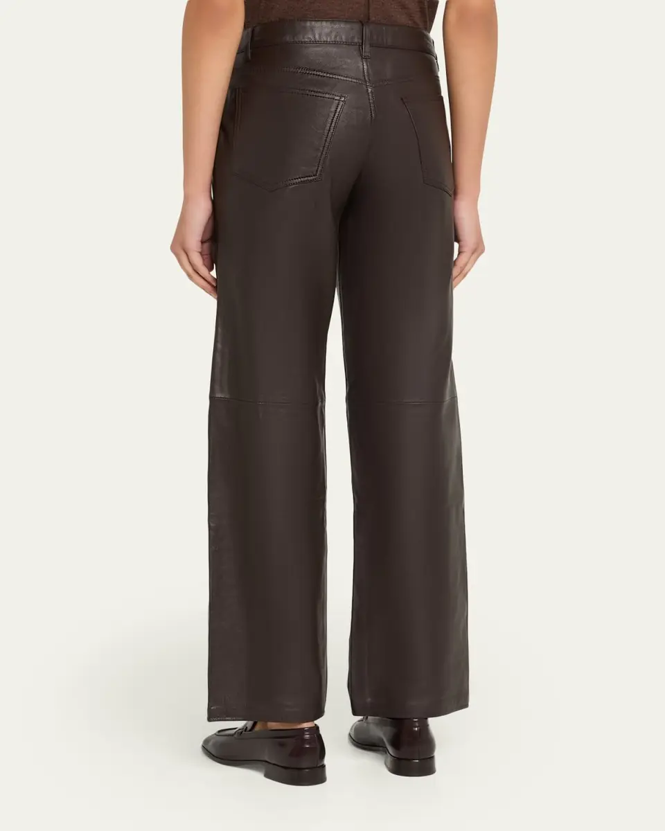 EB Denim Low-Rise Baggy Leather Jeans | Thumbnail 3 EB Denim Low-Rise Baggy Leather Jeans | Thumbnail 3