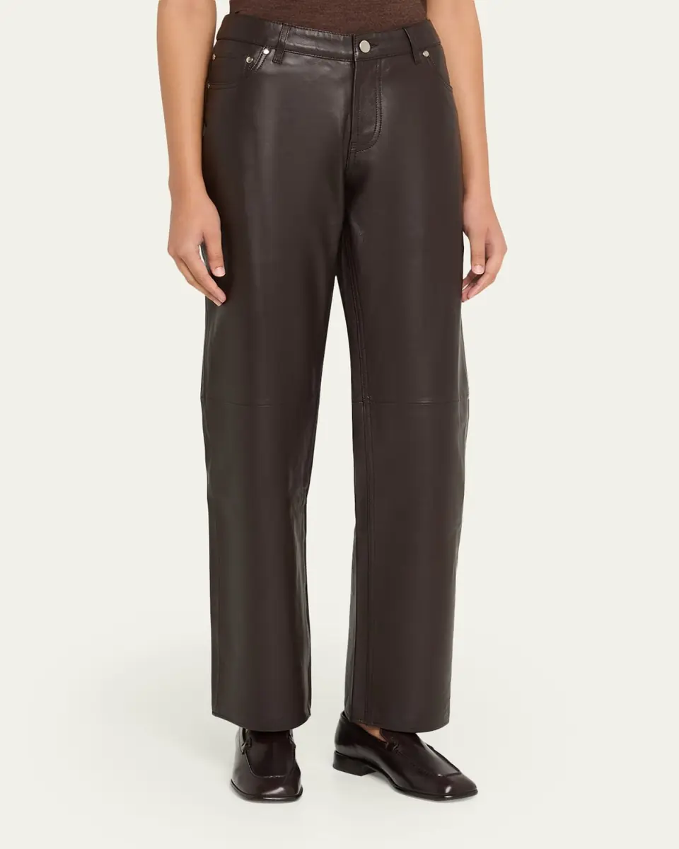 EB Denim Low-Rise Baggy Leather Jeans | Thumbnail 4 EB Denim Low-Rise Baggy Leather Jeans | Thumbnail 4