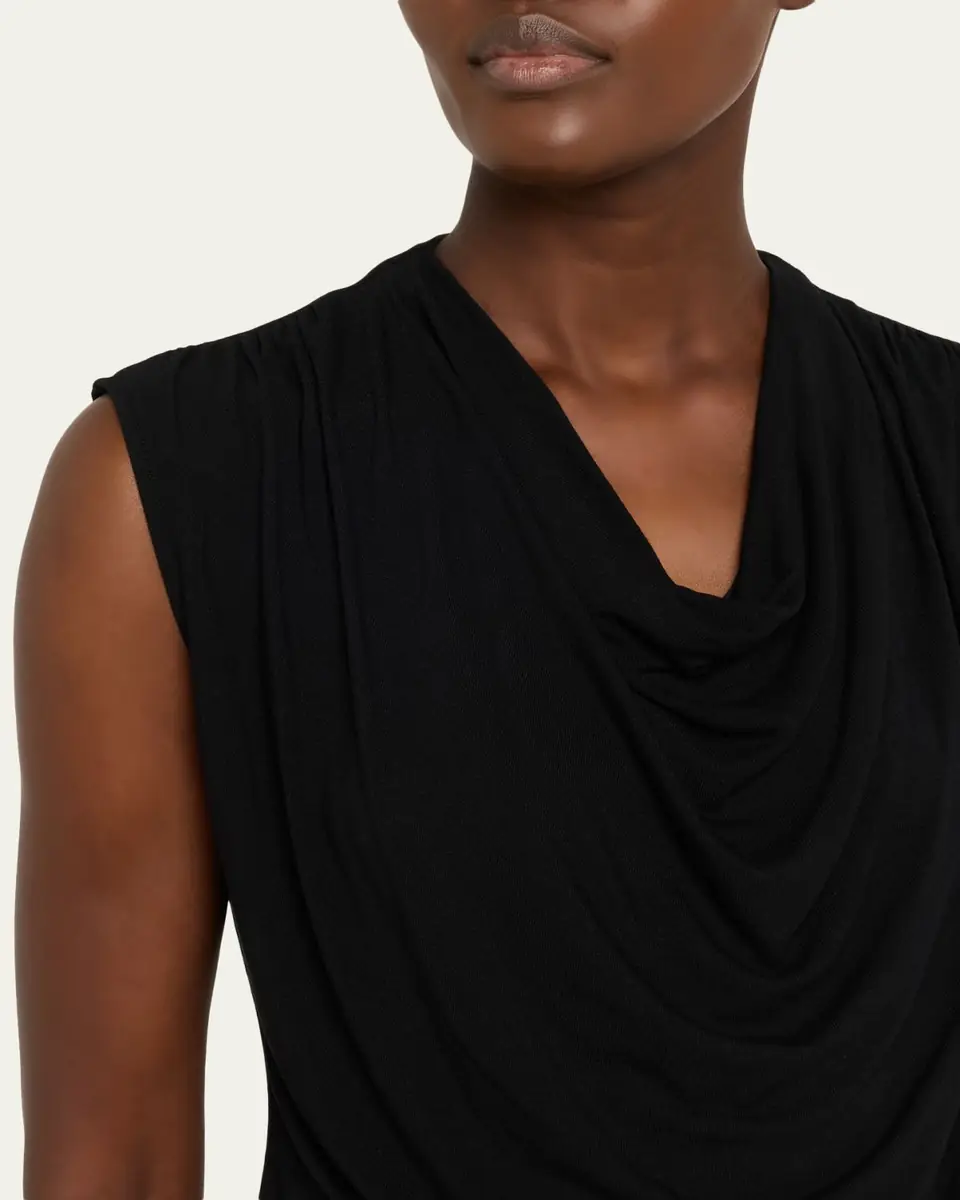 Vince Draped Cowl-Neck Top | Thumbnail 5