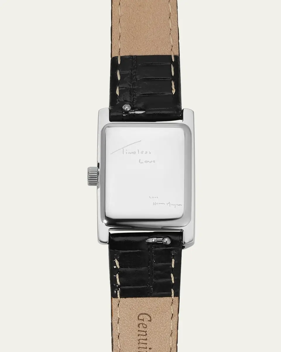 Heaven Mayhem Mini Icon Watch with Leather Strap, Silver | Thumbnail 2 Heaven Mayhem Mini Icon Watch with Leather Strap, Silver | Thumbnail 2