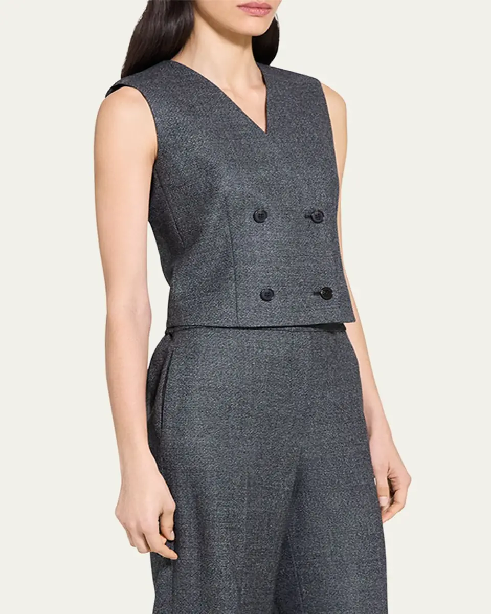 Theory Shrunken Wool Suiting Vest | Thumbnail 4 Theory Shrunken Wool Suiting Vest | Thumbnail 4