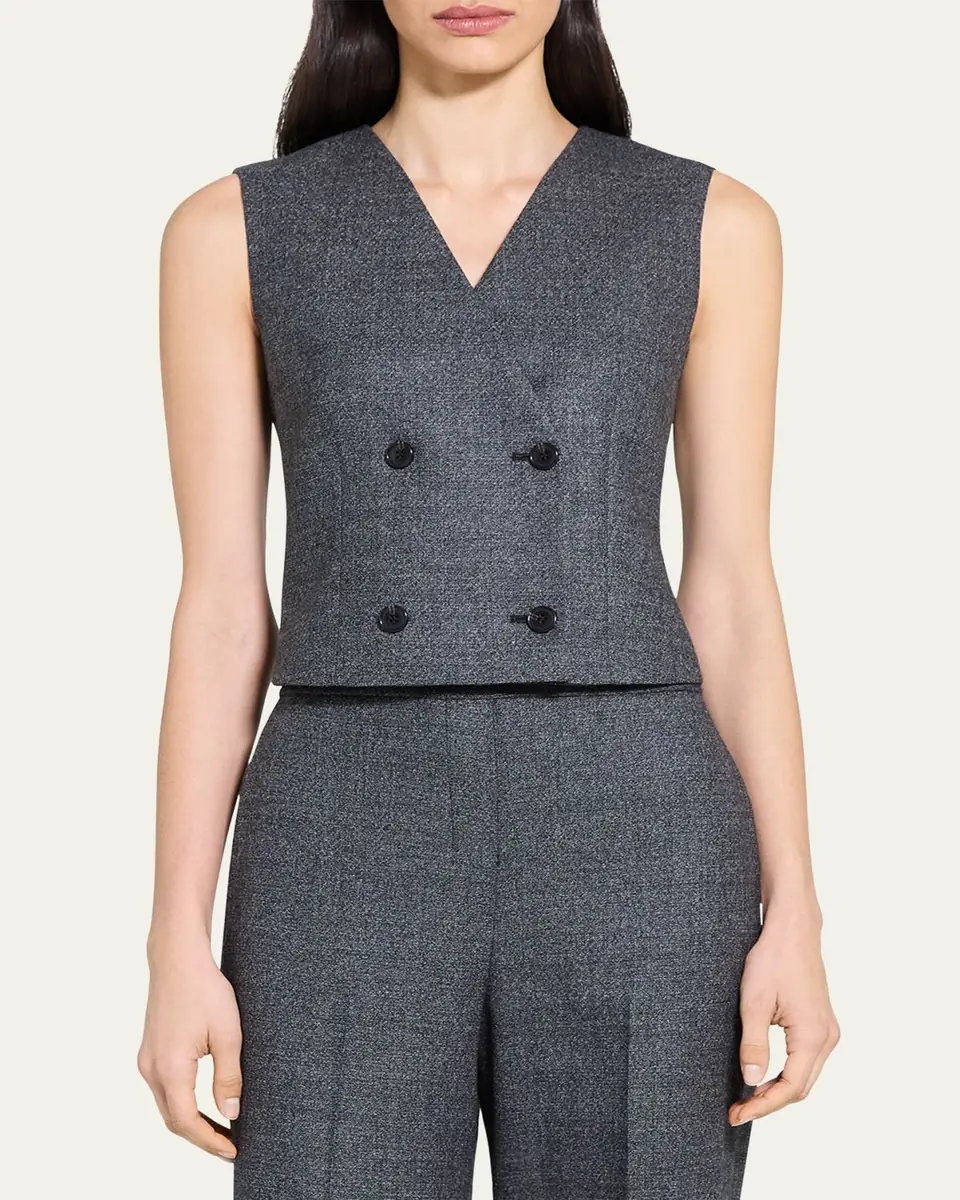 Theory Shrunken Wool Suiting Vest | Thumbnail 5 Theory Shrunken Wool Suiting Vest | Thumbnail 5