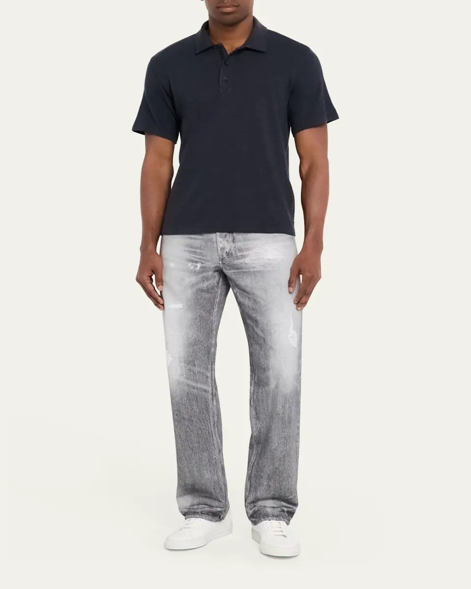 rag & bone Men's Classic Flame Polo Shirt | Thumbnail 6