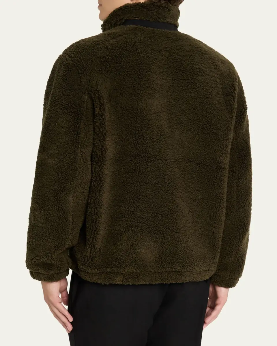 Vince Men's Faux Sherpa Zip-Up Jacket | Thumbnail 3 Vince Men's Faux Sherpa Zip-Up Jacket | Thumbnail 3
