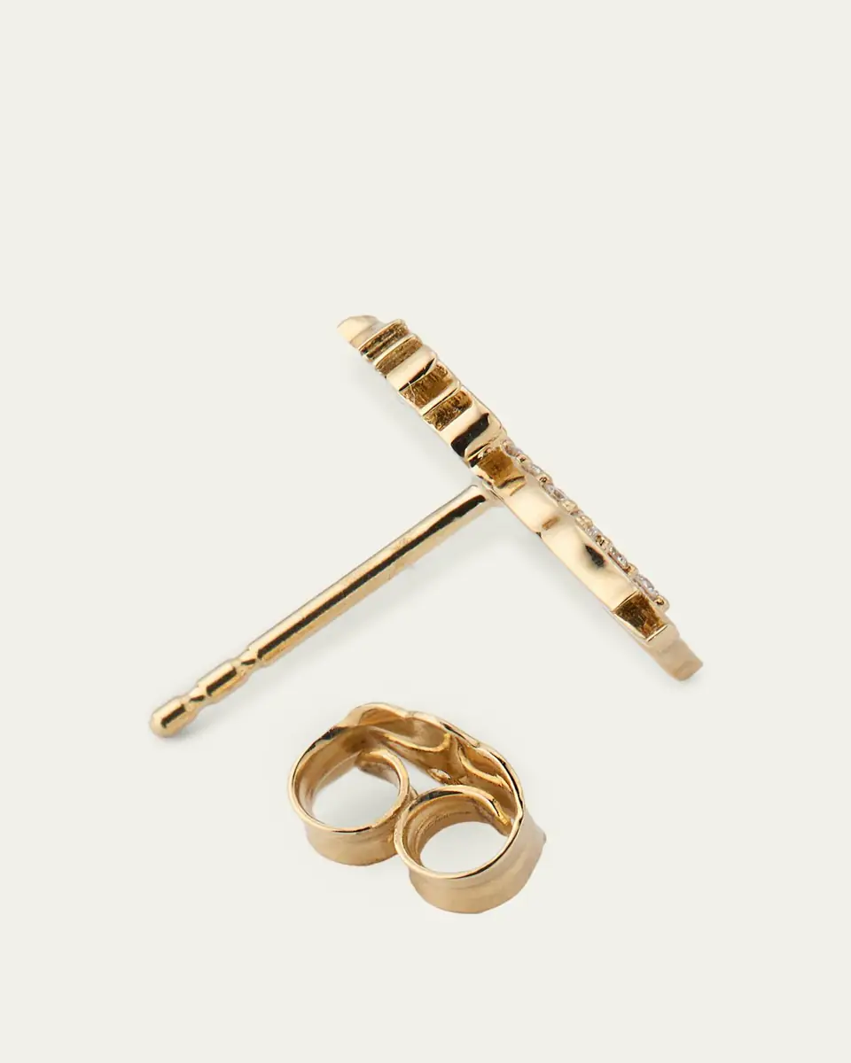 Sydney Evan 14K Yellow Gold Diamond Horse Stud Earring, Single (Right) | Thumbnail 4 Sydney Evan 14K Yellow Gold Diamond Horse Stud Earring, Single (Right) | Thumbnail 4