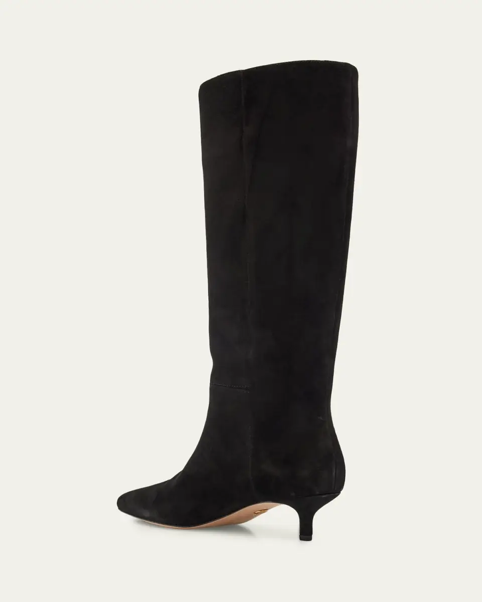 Veronica Beard Lisa Suede Kitten-Heel Knee Boots | Thumbnail 2 Veronica Beard Lisa Suede Kitten-Heel Knee Boots | Thumbnail 2