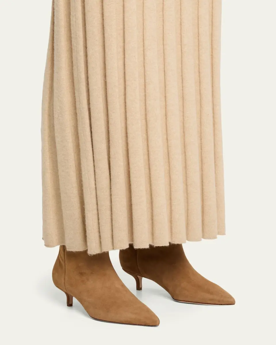 Veronica Beard Lisa Suede Kitten-Heel Knee Boots | Thumbnail 4 Veronica Beard Lisa Suede Kitten-Heel Knee Boots | Thumbnail 4