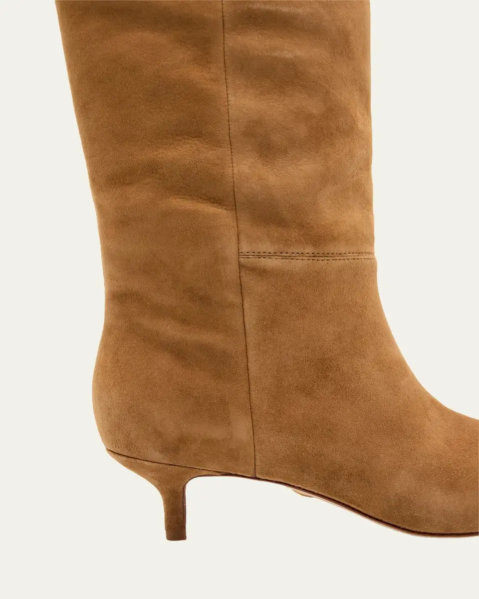 Veronica Beard Lisa Suede Kitten-Heel Knee Boots | Thumbnail 7 Veronica Beard Lisa Suede Kitten-Heel Knee Boots | Thumbnail 7