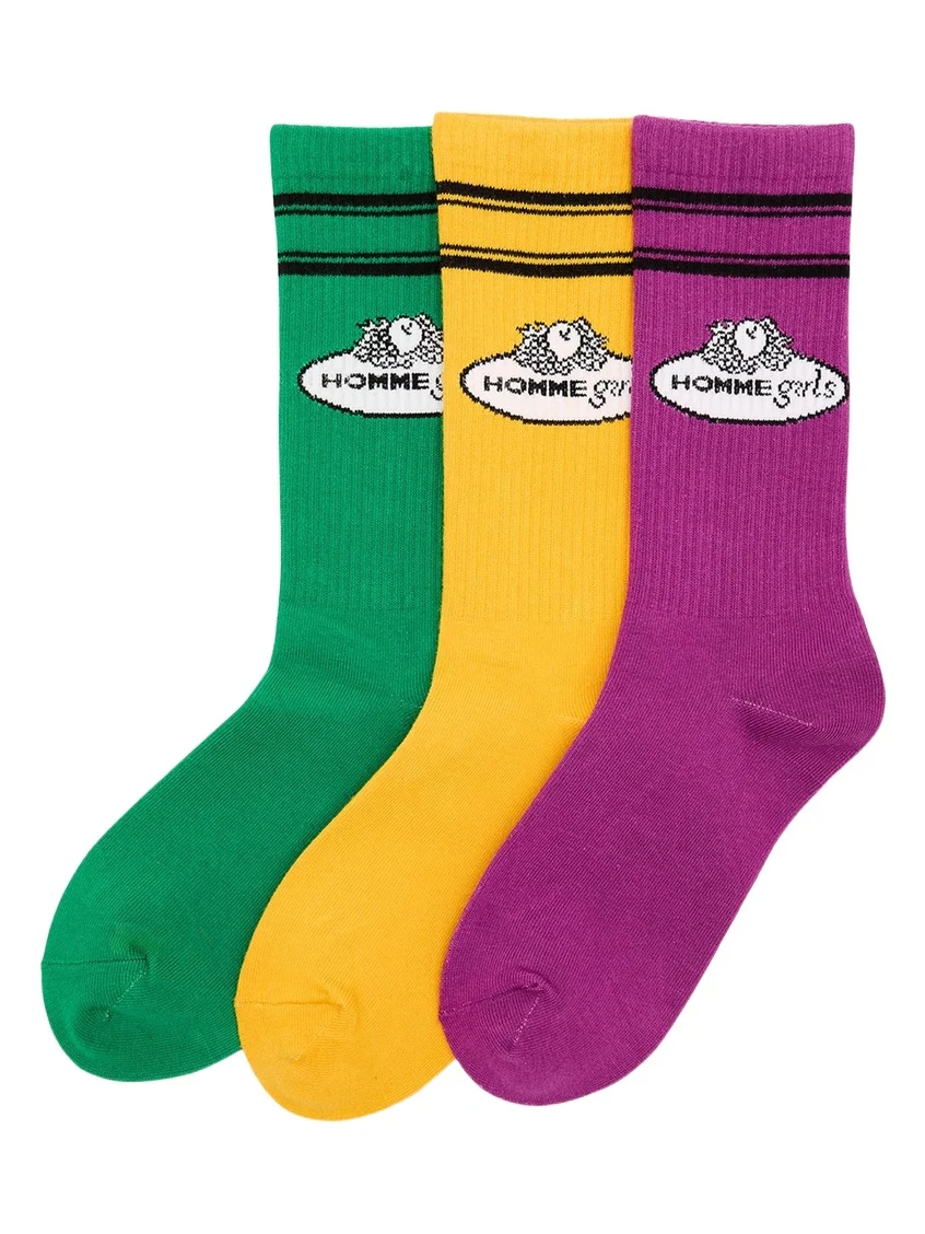 Hommegirls x Fruit Of The Loom 3-Pack Crew Socks