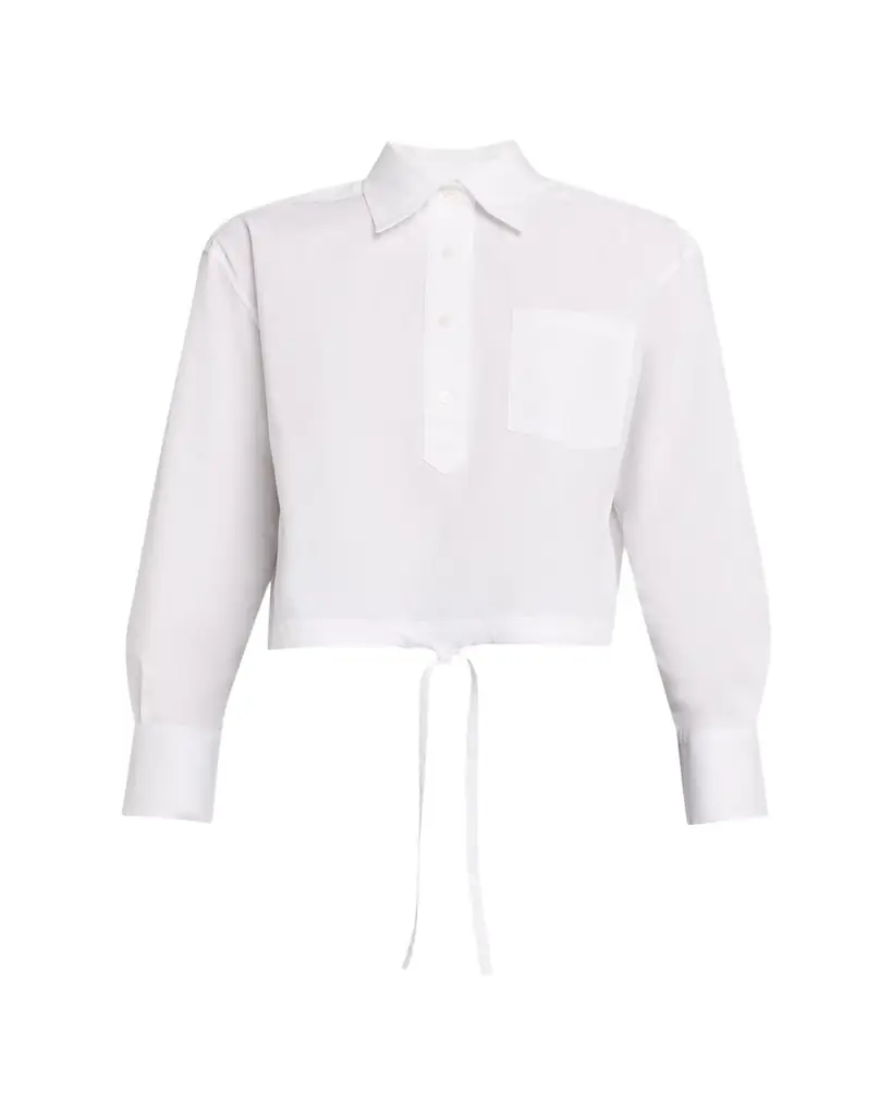 WE-AR4 The CC Cropped Cotton Shirt | Image 1 WE-AR4 The CC Cropped Cotton Shirt | Image 1
