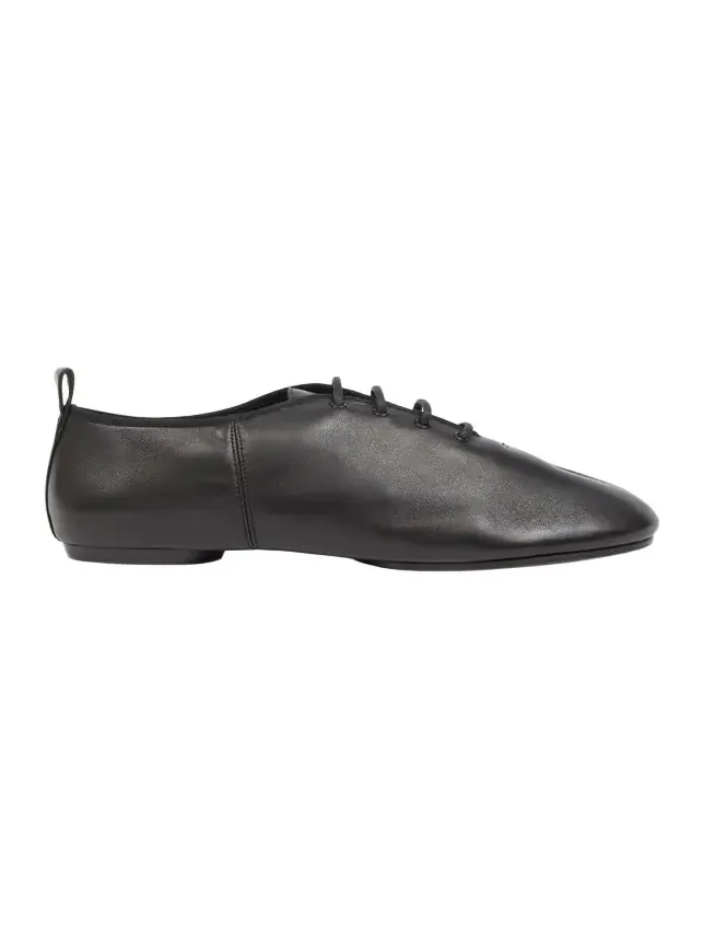 Maison Margiela Men's Tabi Jazz Leather Lace-Up Ballerina Flats
