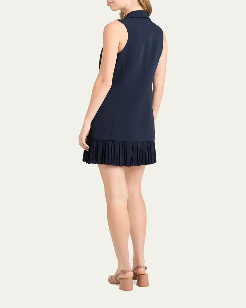 Cinq à Sept Regan Sleeveless Pleated-Skirt Blazer Mini Dress | Thumbnail 3 Cinq à Sept Regan Sleeveless Pleated-Skirt Blazer Mini Dress | Thumbnail 3