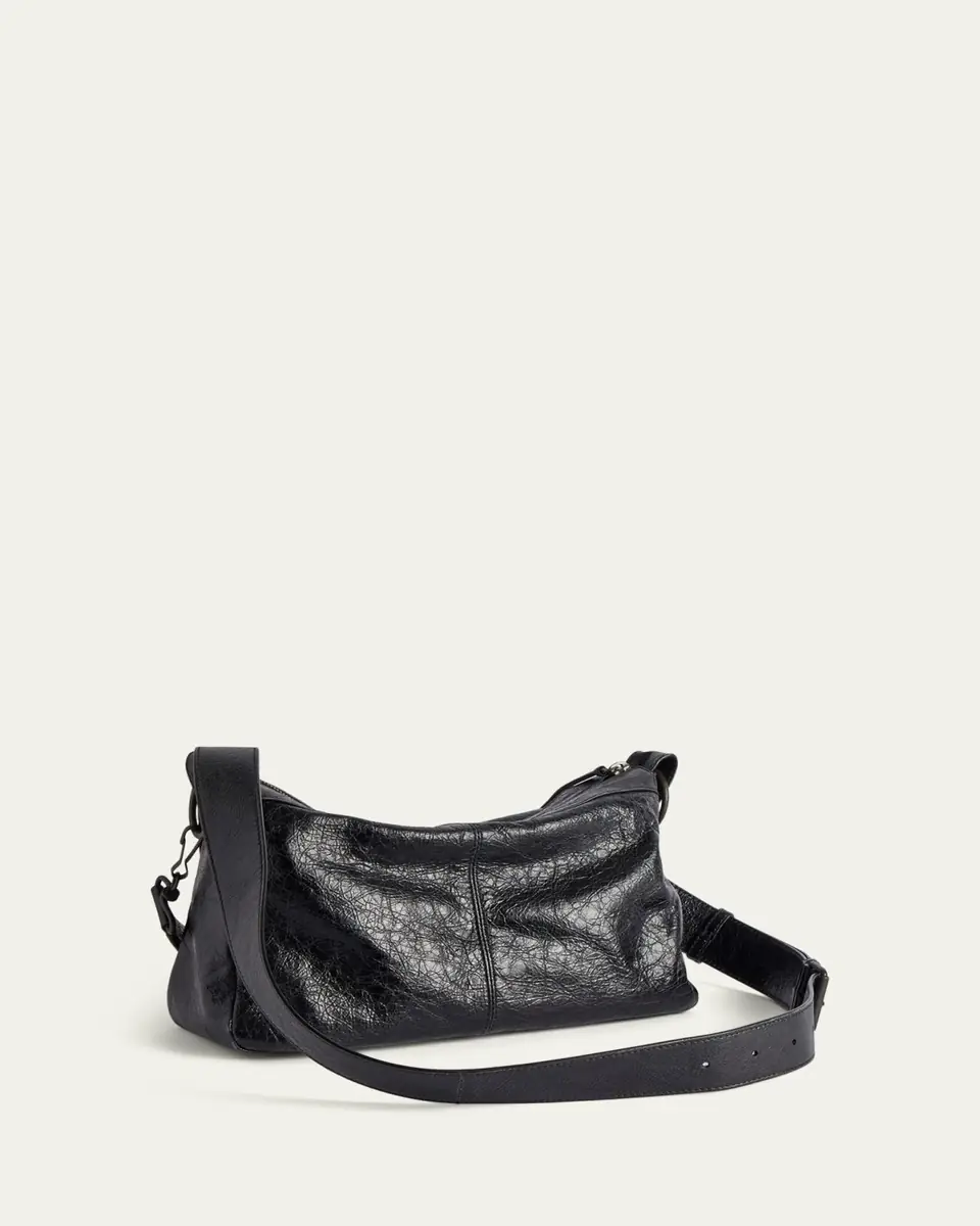 Balenciaga Men's Le City Moto Leather Shoulder Bag | Thumbnail 3