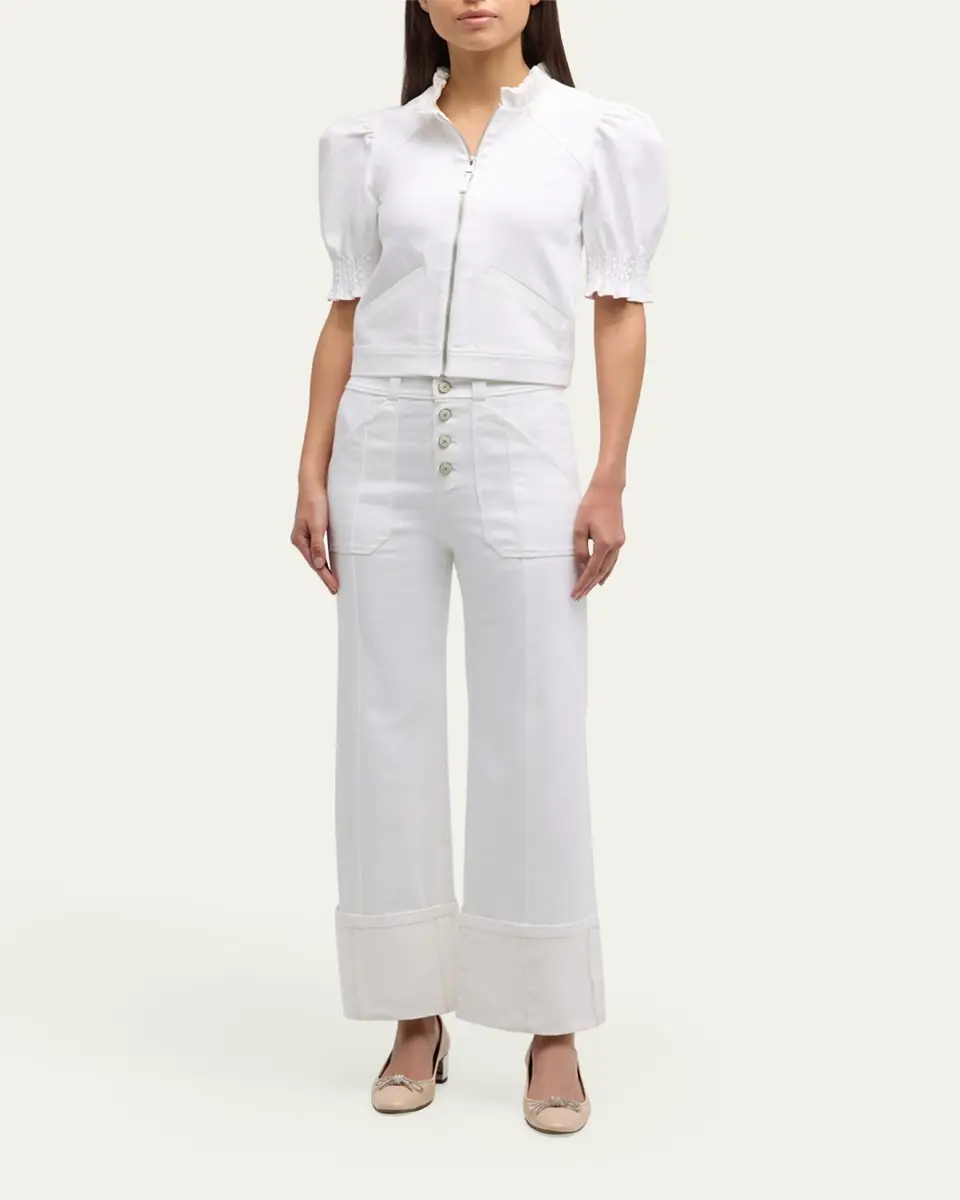 Cinq à Sept Anabella Short-Sleeve Zip-Front Jacket | Thumbnail 2 Cinq à Sept Anabella Short-Sleeve Zip-Front Jacket | Thumbnail 2