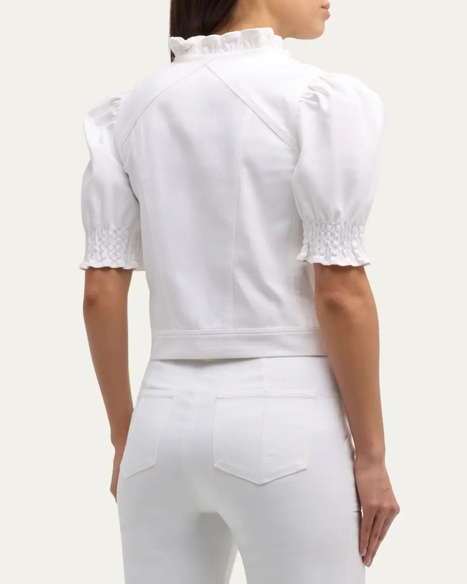 Cinq à Sept Anabella Short-Sleeve Zip-Front Jacket | Thumbnail 3 Cinq à Sept Anabella Short-Sleeve Zip-Front Jacket | Thumbnail 3