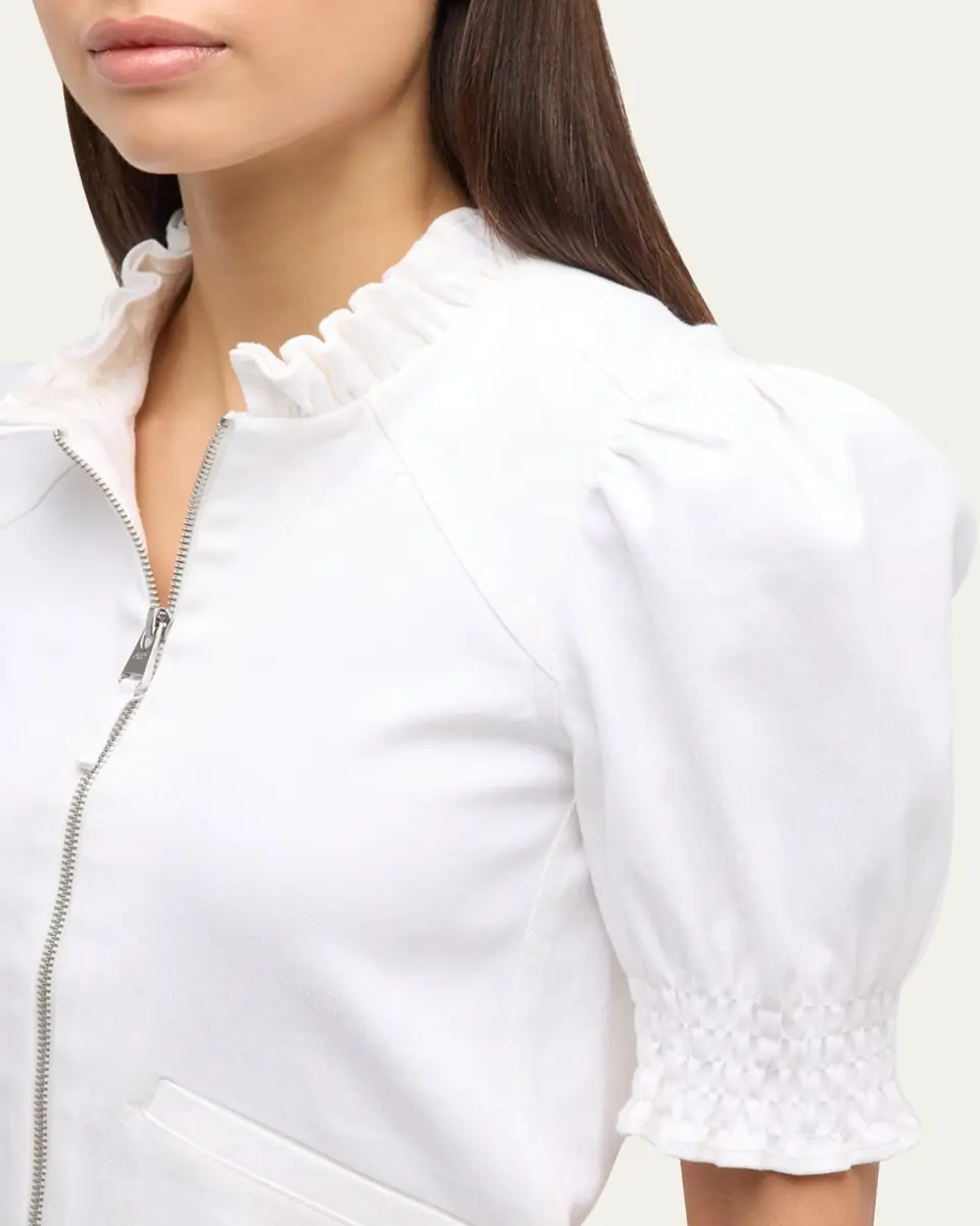 Cinq à Sept Anabella Short-Sleeve Zip-Front Jacket | Thumbnail 5 Cinq à Sept Anabella Short-Sleeve Zip-Front Jacket | Thumbnail 5