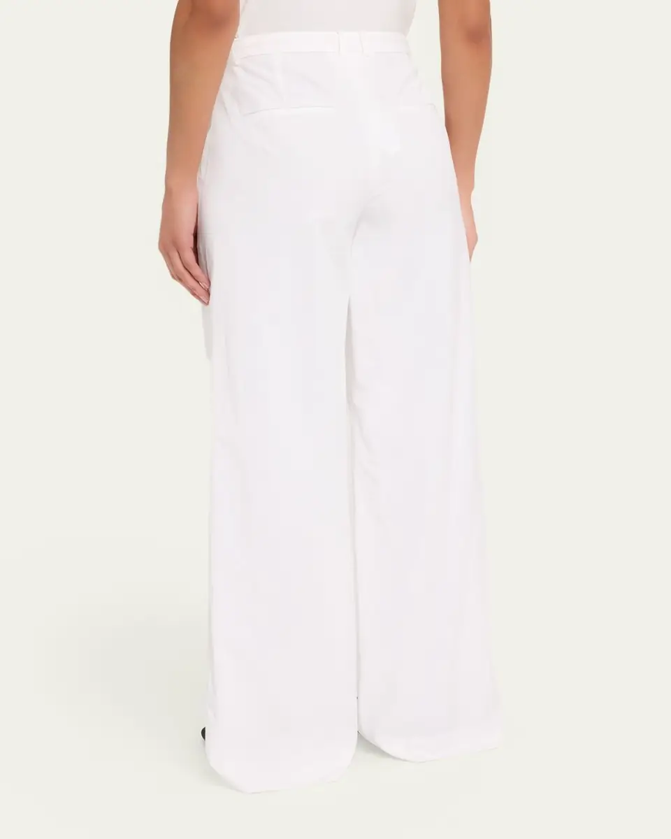 Vince Camille Mid-Rise Cotton-Blend Trousers | Thumbnail 3 Vince Camille Mid-Rise Cotton-Blend Trousers | Thumbnail 3