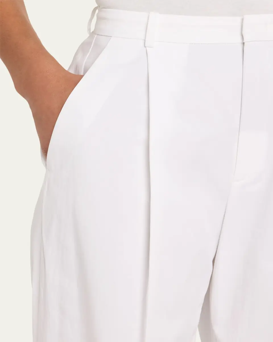 Vince Camille Mid-Rise Cotton-Blend Trousers | Thumbnail 5 Vince Camille Mid-Rise Cotton-Blend Trousers | Thumbnail 5