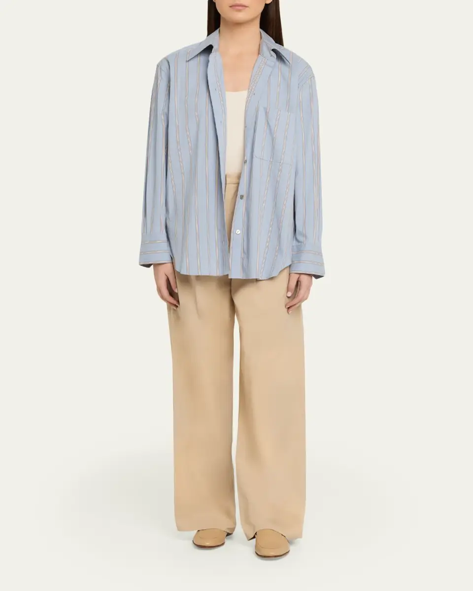 Vince Camille Mid-Rise Cotton-Blend Trousers | Thumbnail 6 Vince Camille Mid-Rise Cotton-Blend Trousers | Thumbnail 6
