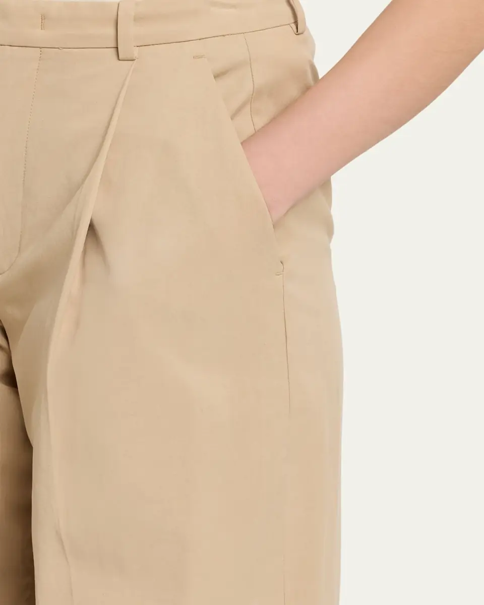 Vince Camille Mid-Rise Cotton-Blend Trousers | Thumbnail 9 Vince Camille Mid-Rise Cotton-Blend Trousers | Thumbnail 9