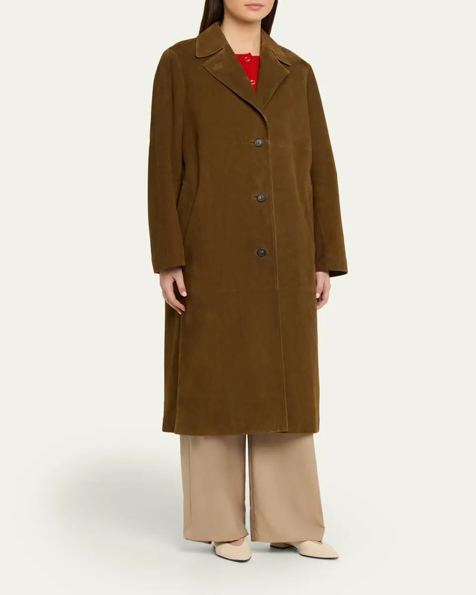 Vince Long Suede Coat | Thumbnail 4 Vince Long Suede Coat | Thumbnail 4