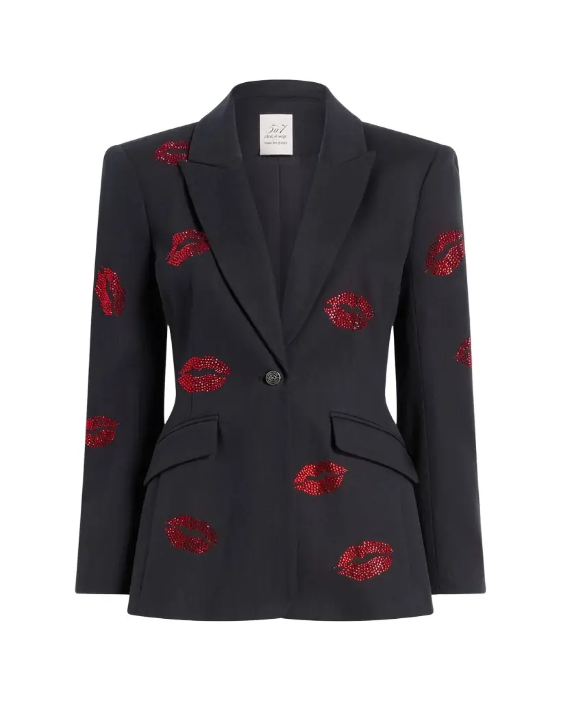Cinq à Sept Cheyenne Denim Kissing Booth Blazer