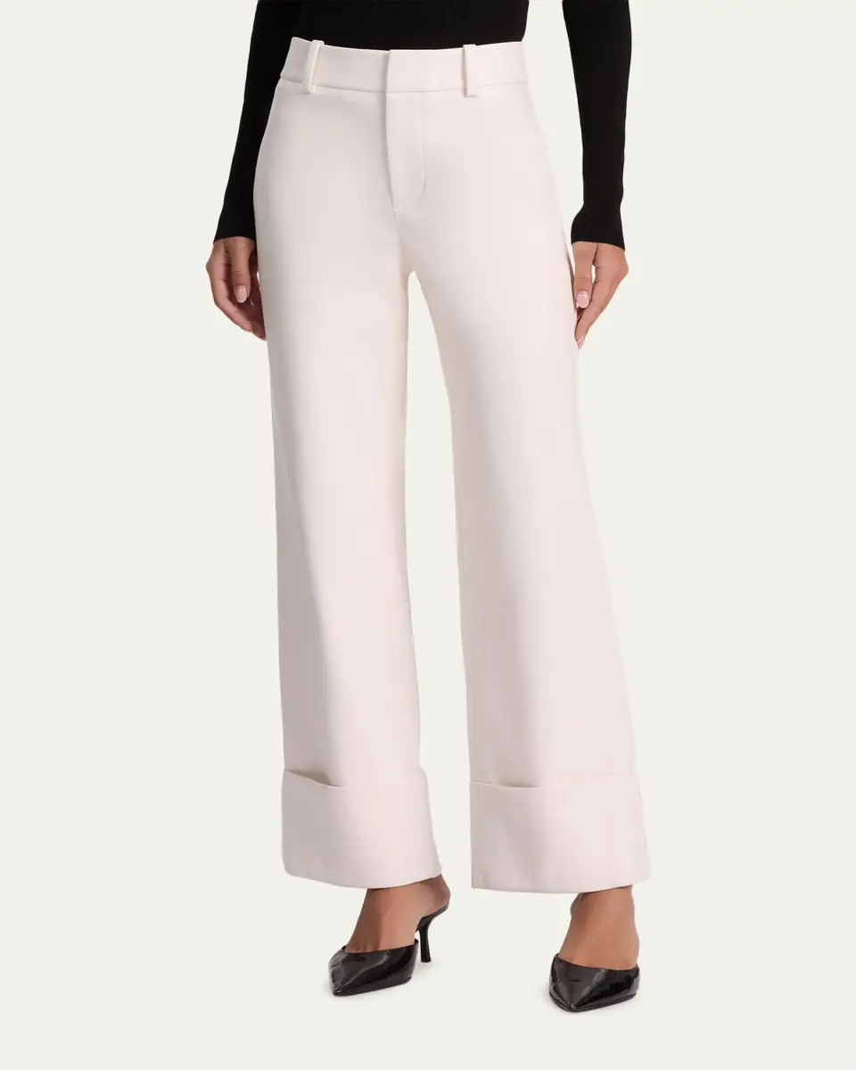 Alice + Olivia Alexander Vegan Leather Cuffed Pants | Thumbnail 8 Alice + Olivia Alexander Vegan Leather Cuffed Pants | Thumbnail 8
