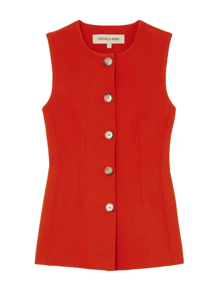 Veronica Beard Jessup Crepe Vest | Image 1 Veronica Beard Jessup Crepe Vest | Image 1