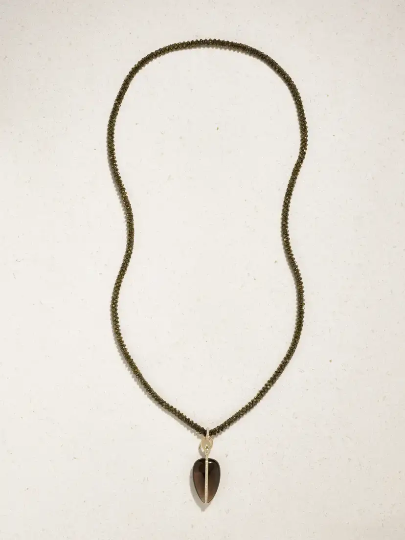 By Pariah The Lumina Strand 14-karat Recycled Gold Quartz And Diamond Necklace - Brown | Thumbnail 4 By Pariah The Lumina Strand 14-karat Recycled Gold Quartz And Diamond Necklace - Brown | Thumbnail 4