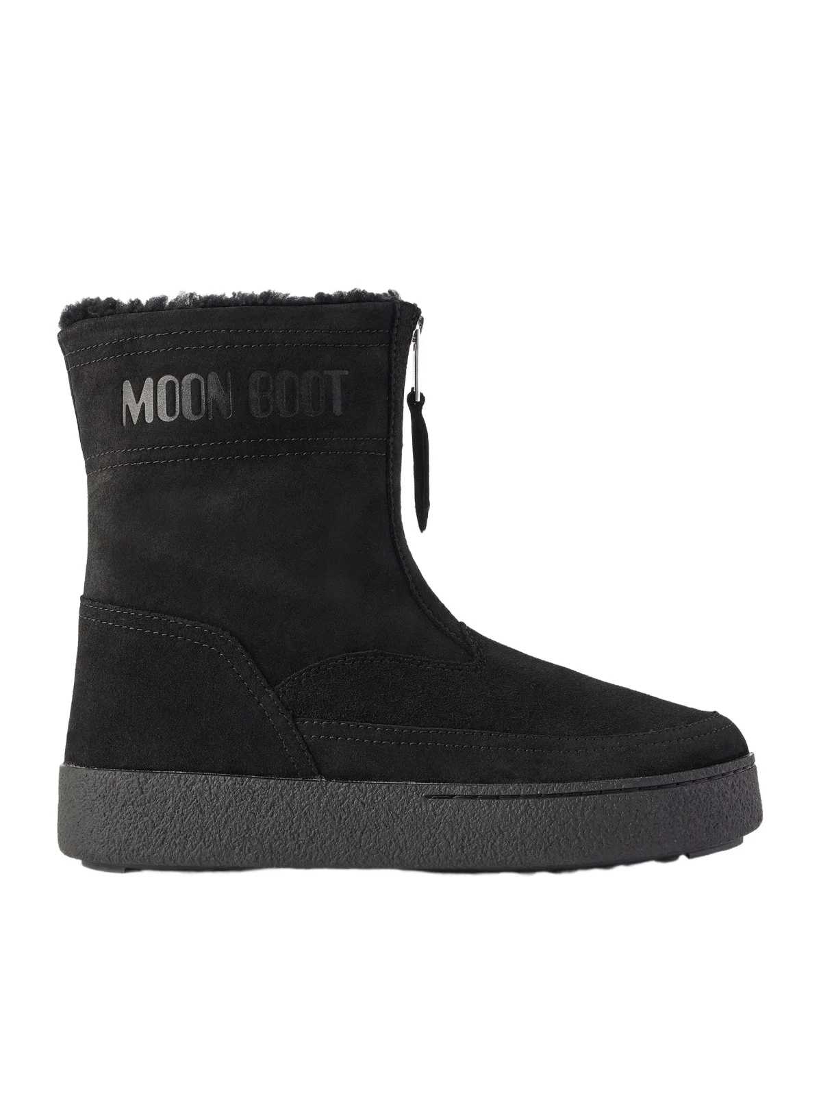 Moon Boot Lara Suede And Shearling Ankle Boots