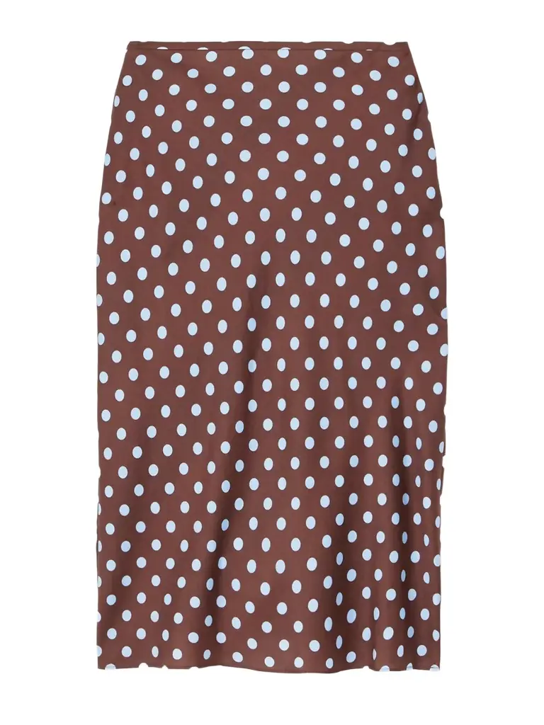 Leo Polka-dot Tencel™-blend Satin Midi Skirt