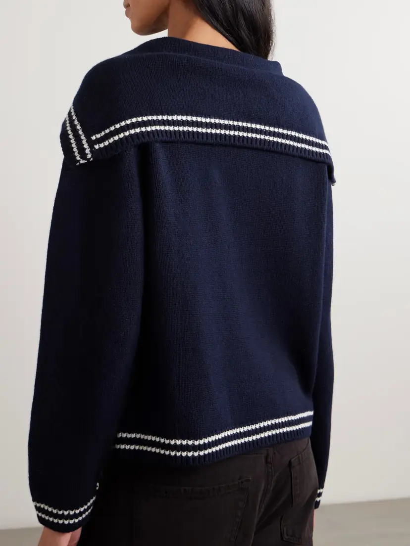 Daughter Saoirse Sailor Striped Wool Cardigan | Thumbnail 3 Daughter Saoirse Sailor Striped Wool Cardigan | Thumbnail 3