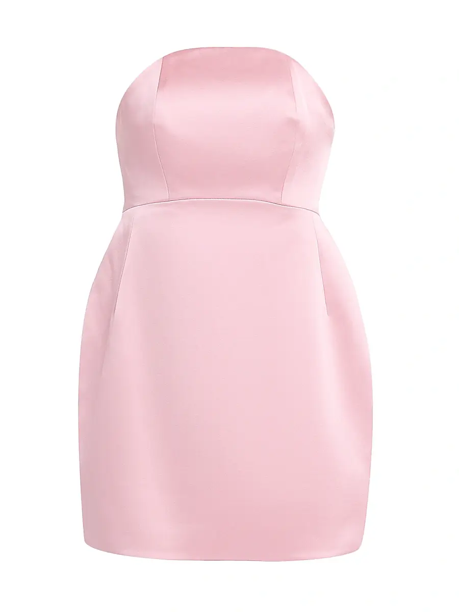 Et Ochs Women's Jaxon Satin Strapless Minidress - Light Pink | Image 1 Et Ochs Women's Jaxon Satin Strapless Minidress - Light Pink | Image 1