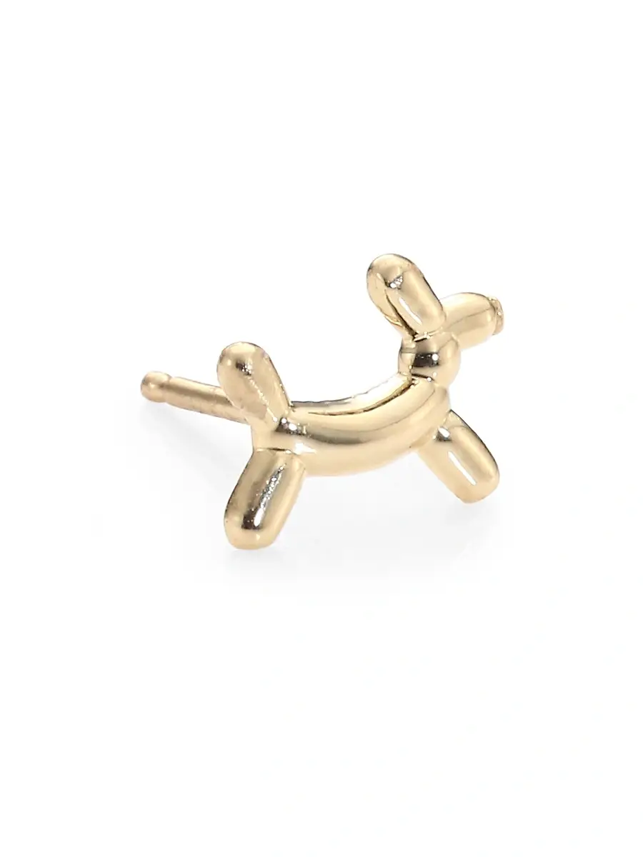 Sydney Evan Women's Mini Balloon Dog Single Stud Earring