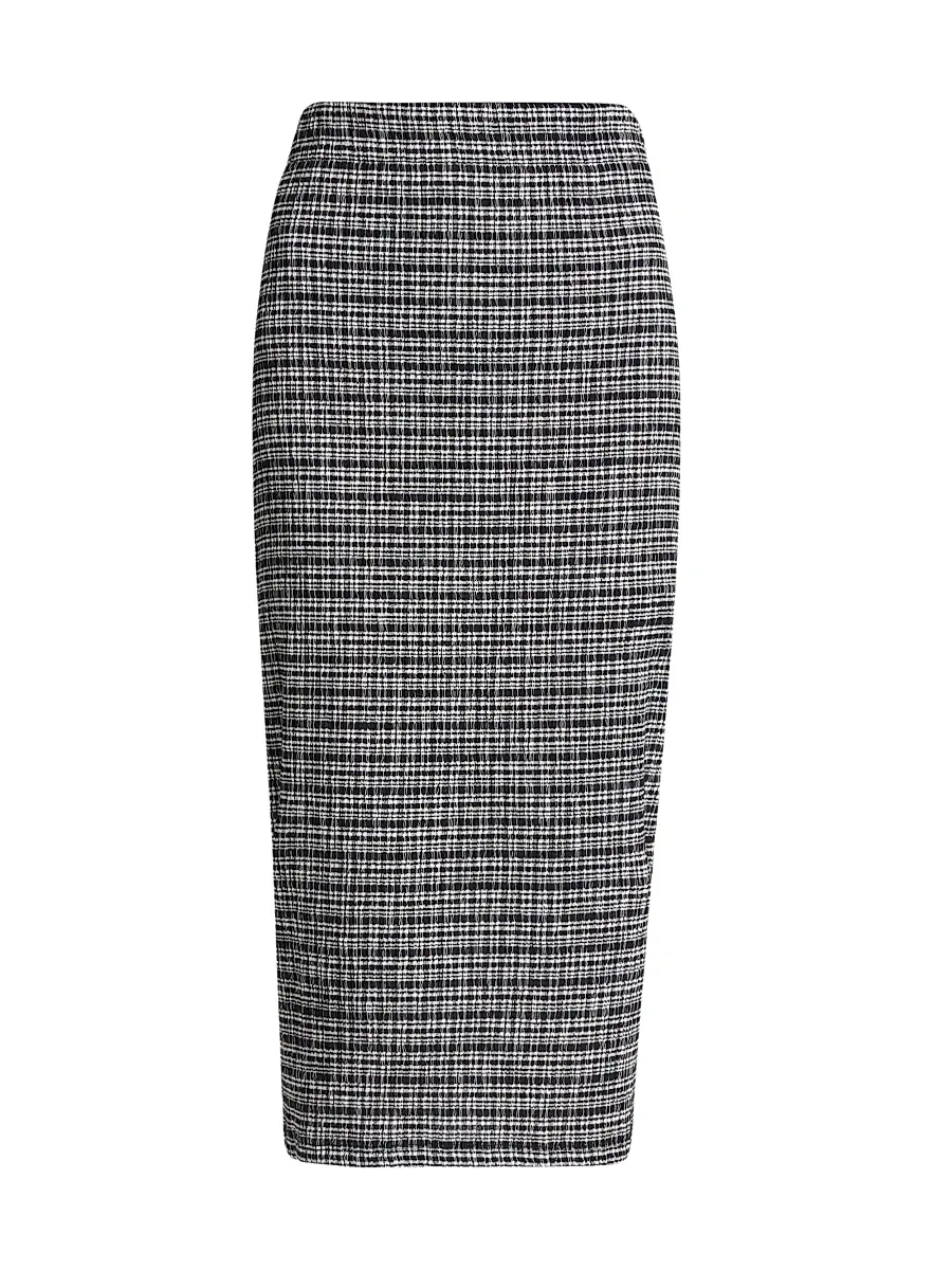Vince Women's Checked Pencil Midi-Skirt