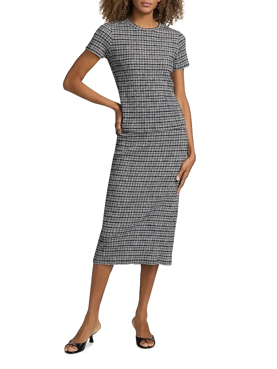 Vince Women's Textured Gingham Cotton-Blend Top | Thumbnail 2 Vince Women's Textured Gingham Cotton-Blend Top | Thumbnail 2