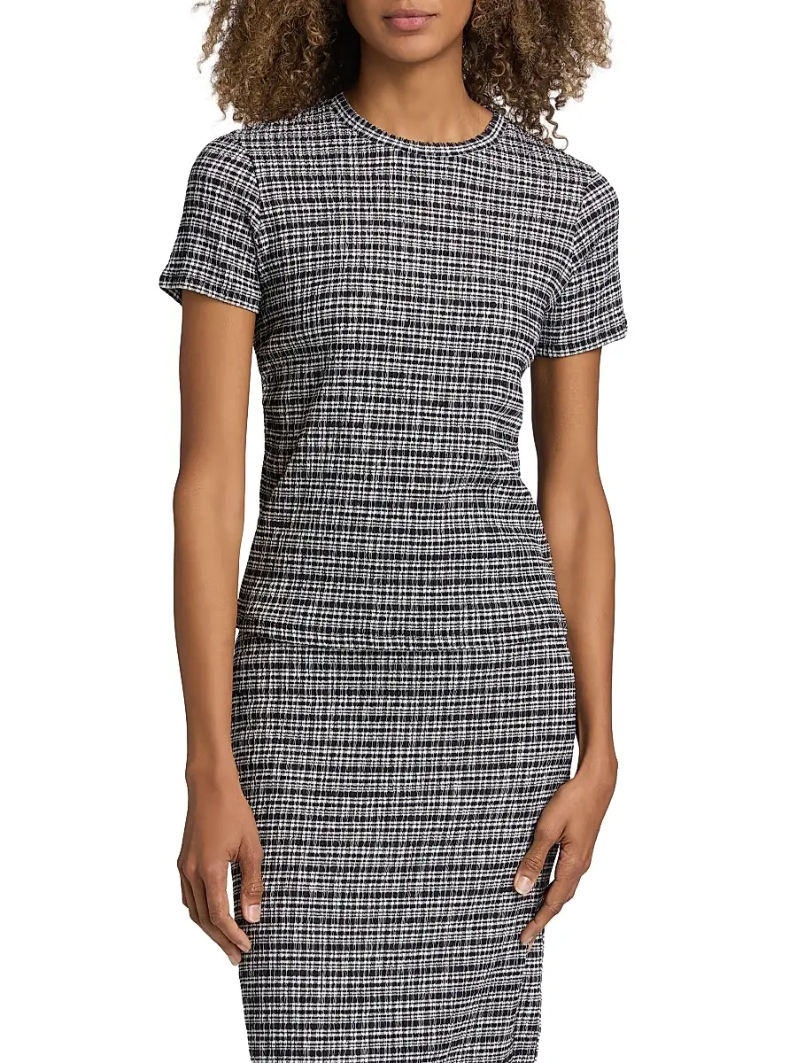 Vince Women's Textured Gingham Cotton-Blend Top | Thumbnail 3 Vince Women's Textured Gingham Cotton-Blend Top | Thumbnail 3
