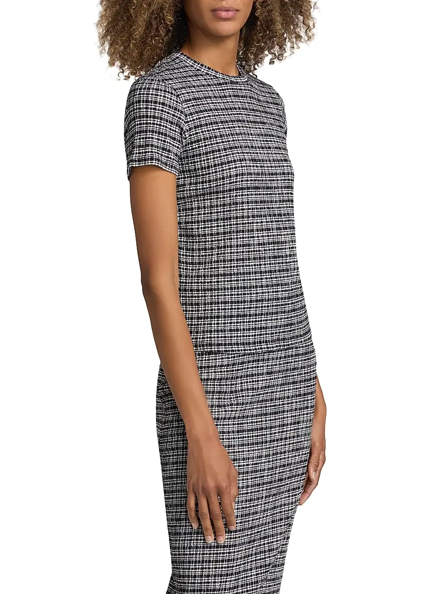 Vince Women's Textured Gingham Cotton-Blend Top | Thumbnail 4 Vince Women's Textured Gingham Cotton-Blend Top | Thumbnail 4