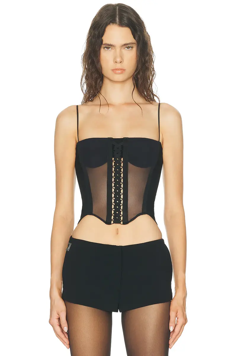 HAELO Layered Lace Up Corset Top | Thumbnail 3 HAELO Layered Lace Up Corset Top | Thumbnail 3