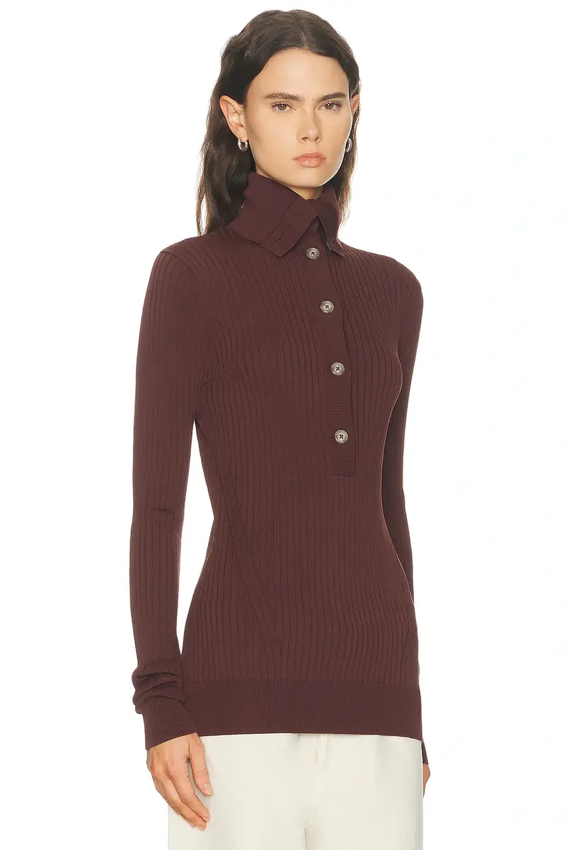 Entire Studios High Neck Henley Top | Thumbnail 2 Entire Studios High Neck Henley Top | Thumbnail 2