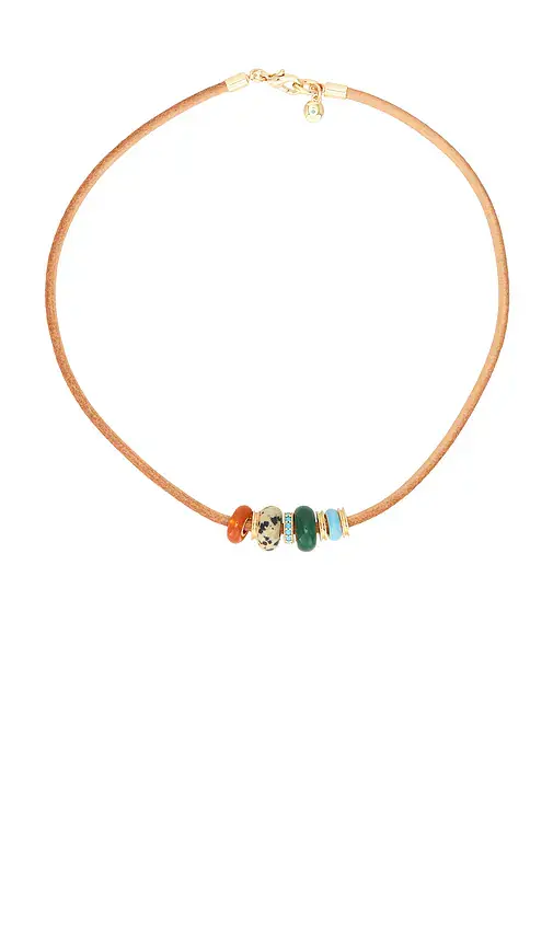Roxanne Assoulin Semi Slider Leather Cord Necklace