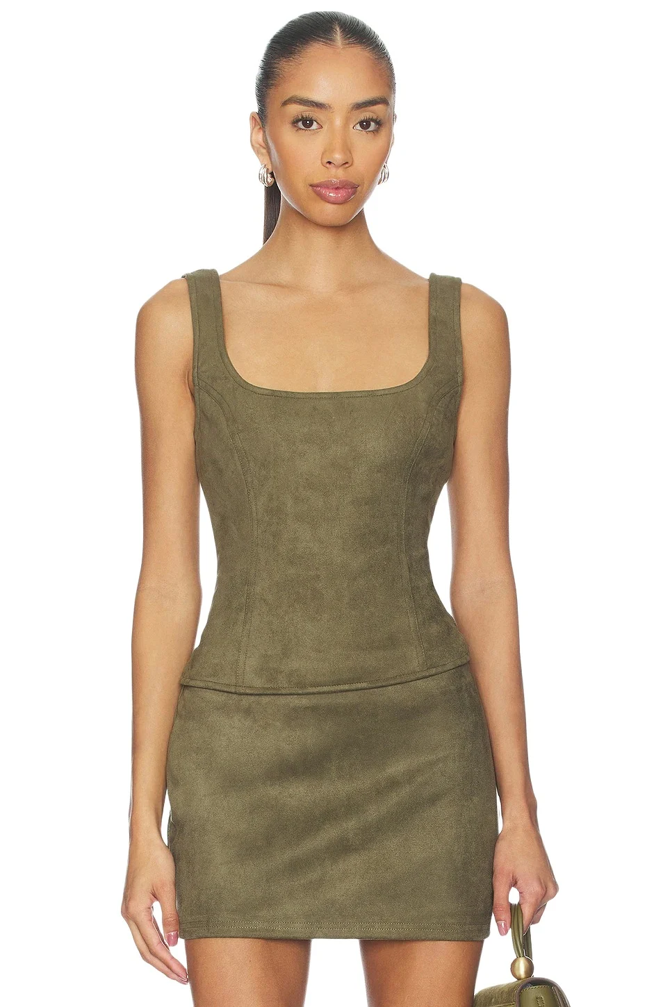 superdown Patsie Faux Suede Top