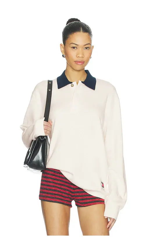 Tommy Jeans Woven Long Sleeve Rugby | Image 1 Tommy Jeans Woven Long Sleeve Rugby | Image 1